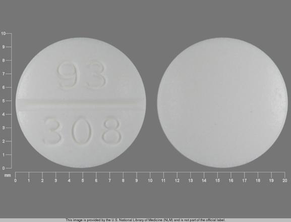 Pill 93 308 White Round is Clemastine Fumarate