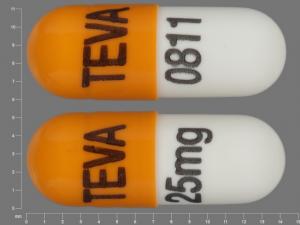 Nortriptyline hydrochloride 25 mg TEVA 25 mg 0811