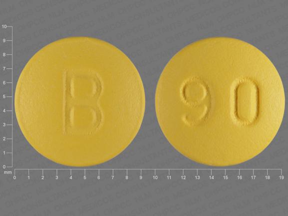 Pill 90 B Yellow Round is Nifediac CC
