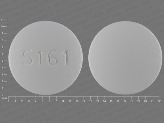 Pill 5161 White Round is Hydrocodone Bitartrate and Ibuprofen