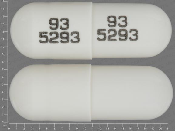 Pill 93 5293 93 5293 White Capsule/Oblong is Methylphenidate Hydrochloride Extended-Release (CD)