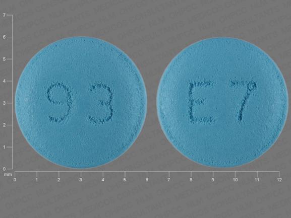 Pill 93 E7 Blue Round is Eszopiclone