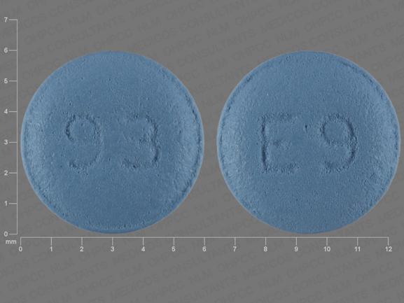 Pill 93 E9 Blue Round is Eszopiclone