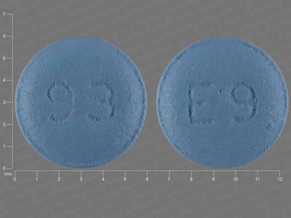 Pill 93 E9 Blue Round is Eszopiclone