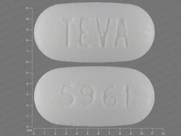 Pill TEVA 5961 White Oval is Guanfacine Hydrochloride Extended-Release