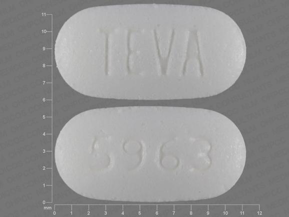 Pill TEVA 5963 White Oval is Guanfacine Hydrochloride Extended-Release