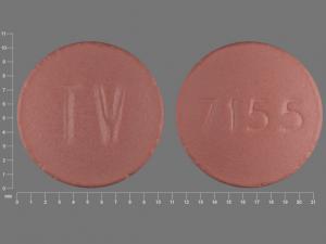 Pill TV 7155 Red Round is Simvastatin
