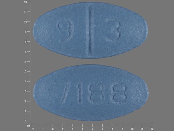 Pill 9 3 7188 Blue Oval is Fluoxetine Hydrochloride