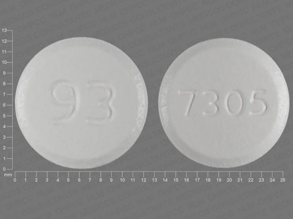 Pill 7305 93 White Round is Mirtazapine