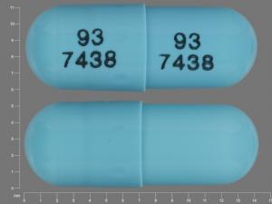 Pill 93 7438 93 7438 Blue Capsule/Oblong is Ramipril