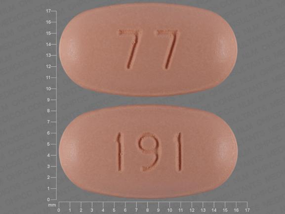 Pill 191 77 Peach Capsule/Oblong is Capecitabine