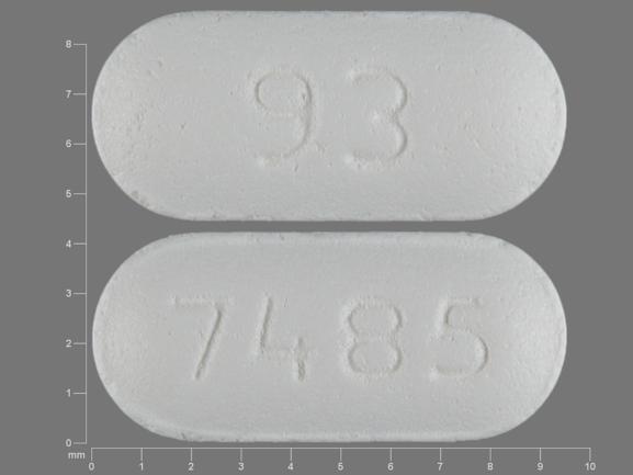 Pill 93 7485 White Capsule/Oblong is Granisetron Hydrochloride