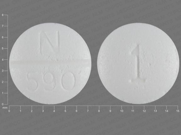 Pill N 590 1 White Round is Doxazosin Mesylate