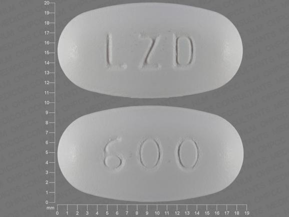 Pill LZD 600 White Oval is Linezolid