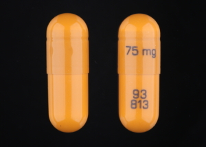 Pill 75 mg 93 813 Orange Capsule-shape is Nortriptyline Hydrochloride