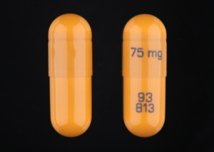 Pill 75 mg 93 813 Orange Capsule/Oblong is Nortriptyline Hydrochloride