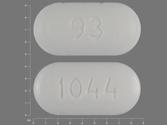Pill 93 1044 White Elliptical/Oval is Enalapril Maleate and Hydrochlorothiazide