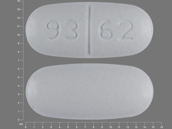 Pill 93 62 White Elliptical/Oval is Sotalol Hydrochloride
