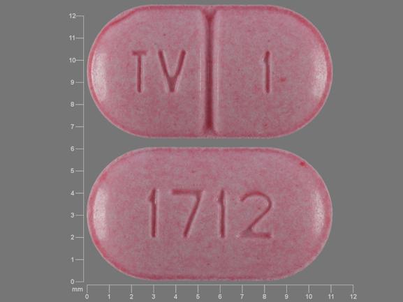 Pill TV 1 1712 Pink Capsule-shape is Warfarin Sodium