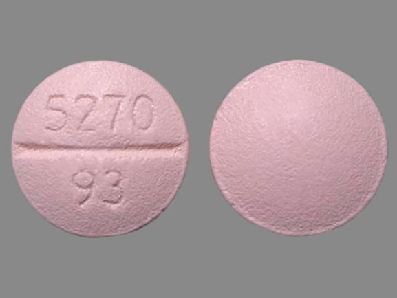 Pill 5270 93 Pink Round is Bisoprolol Fumarate