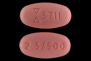 Glyburide and metformin hydrochloride 2.5 mg / 500 mg Logo 5711 2.5/500