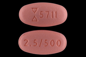 Glyburide and metformin hydrochloride 2.5 mg / 500 mg Logo 5711 2.5/500