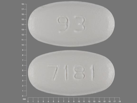 Pill 7181 93 White Elliptical/Oval is Ofloxacin