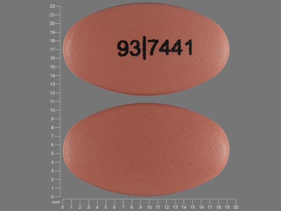 Pill 93 7441 Orange Oval is Divalproex Sodium Delayed-Release