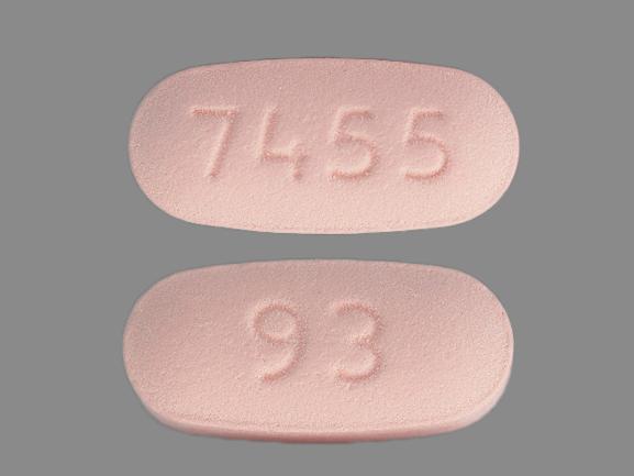 Glipizide and metformin hydrochloride 2.5 mg / 250 mg 93 7455