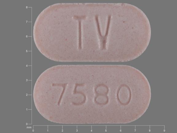 Pill TV 7580 Pink Capsule-shape is Aripiprazole