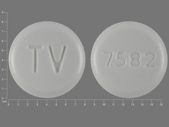 Pill TV 7582 White Round is Aripiprazole