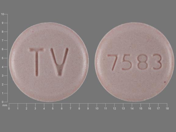 Pill TV 7583 Pink Round is Aripiprazole