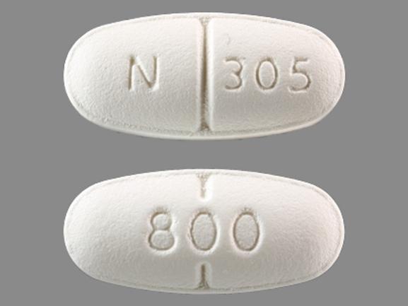 Pill 800 N 305 White Elliptical/Oval is Cimetidine.