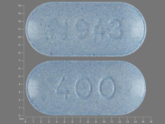 Pill N943 400 Blue Capsule/Oblong is Acyclovir
