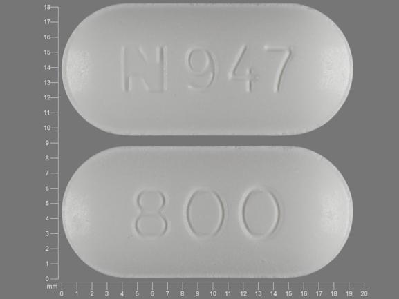 Pill N947 800 White Capsule/Oblong is Acyclovir