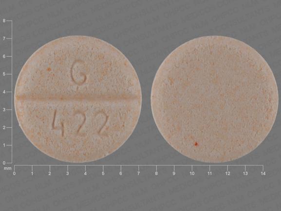 Pill G 422 Orange Round is Midodrine Hydrochloride