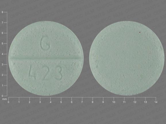Pill G 423 Green Round is Midodrine Hydrochloride
