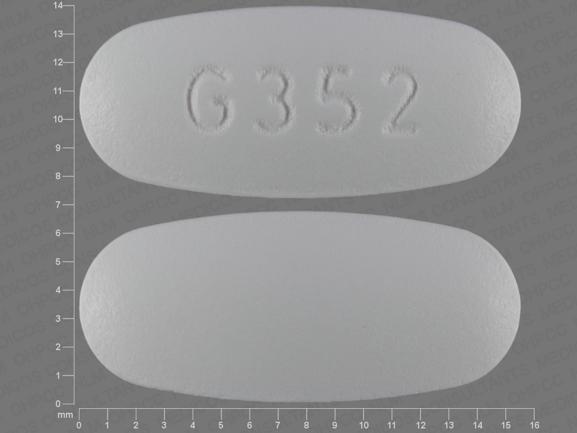 Pill G352 White Capsule/Oblong is Fenofibrate