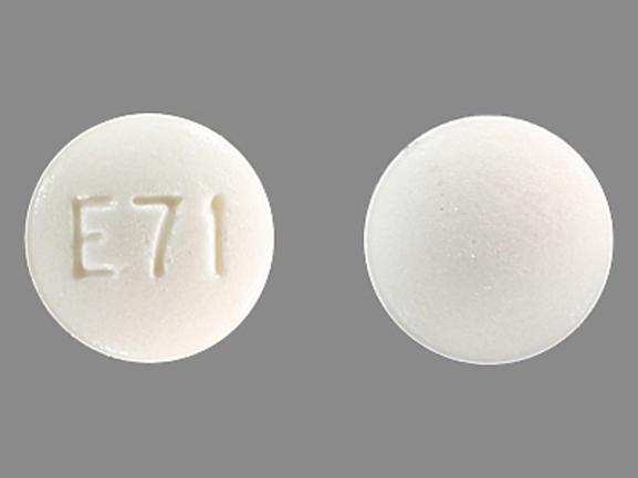 Pill E71 White Round is Acarbose