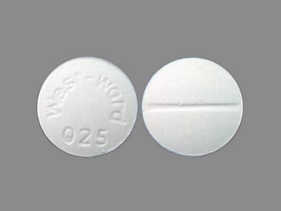 Pill West-Ward 025 White Round is Aminophylline