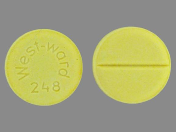 Pill West-ward 248 Yellow Round is Folic acid