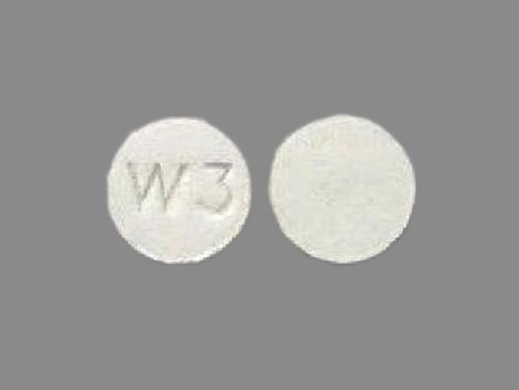 Pill W3 White Round is Isosorbide Dinitrate