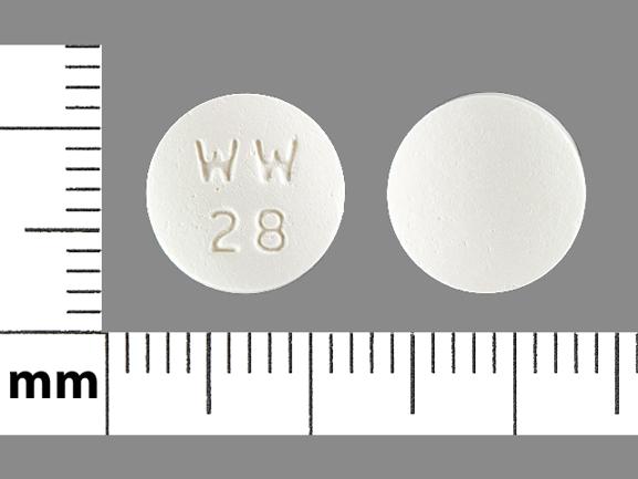 Pill WW 28 White Round is Hydroxychloroquine Sulfate