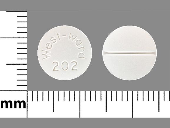 Pill West-ward 202 is Cortisone Acetate 25 mg