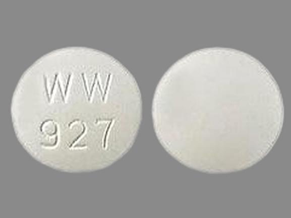 Pill WW 927 White Round is Ciprofloxacin Hydrochloride