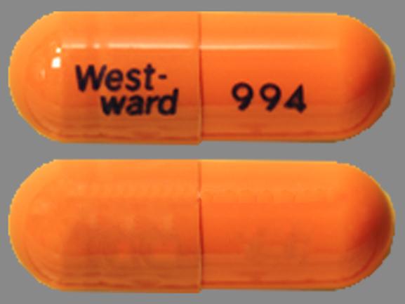 Pill West-ward 994 Orange Capsule/Oblong is Gabapentin