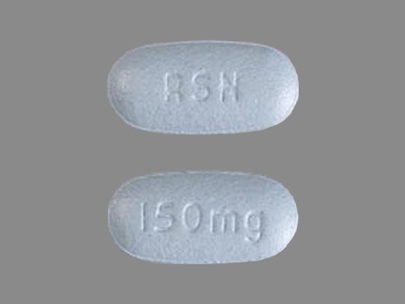 Pill RSN 150 mg Blue Oval is Actonel