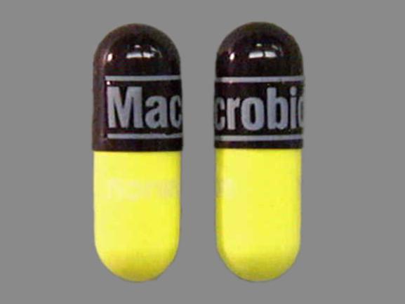 Pill Macrobid Norwich Eaton Black & Yellow Capsule-shape is Macrobid