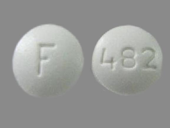 Pill F 482 White Round is Methscopolamine Bromide