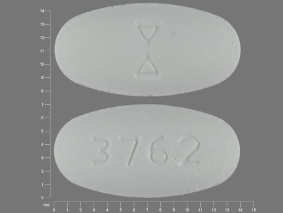 Pill 3762 Logo White Oval is Lisinopril